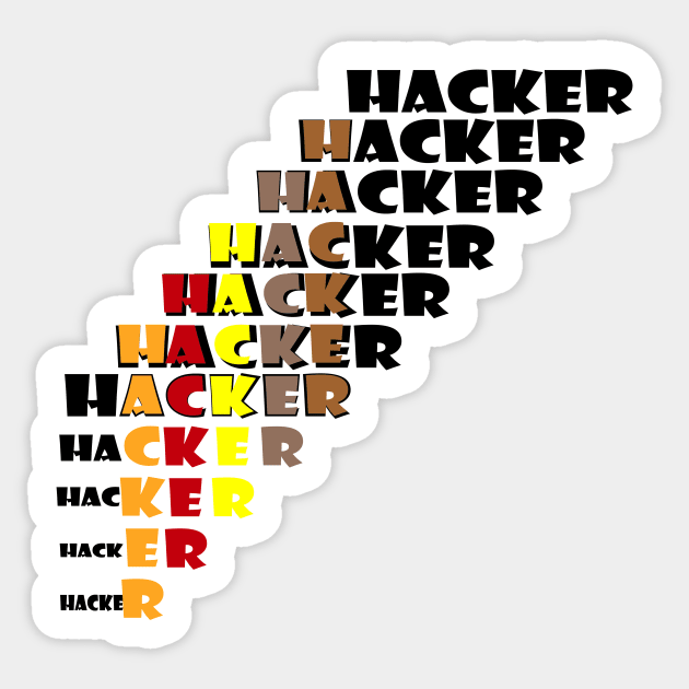 Hacker Sticker by satyam012